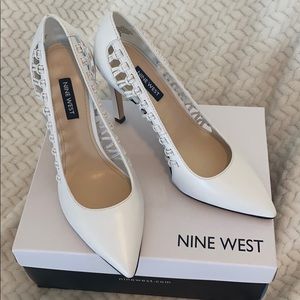 White leather Tansy heels